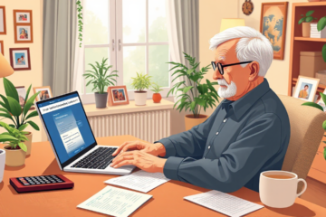 Un pensionato che esplora opzioni di prestito per migliorare la propria situazione finanziaria.